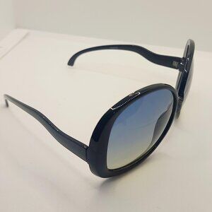 Black/Blue Oversized Ombre Sunglasses